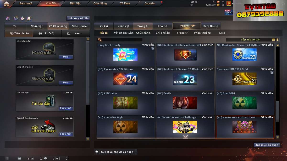 shop acc cf uy tin gia re